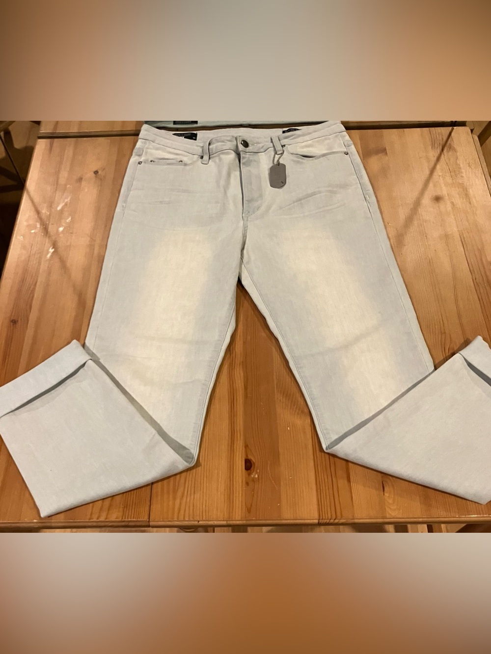 NEW William Rast Jeans Light Gray Riley High Rise Size 32